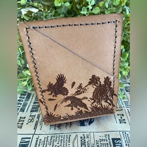 NWT The Whole Herd Fat Stacks Leather Hunting Turkey Wallet